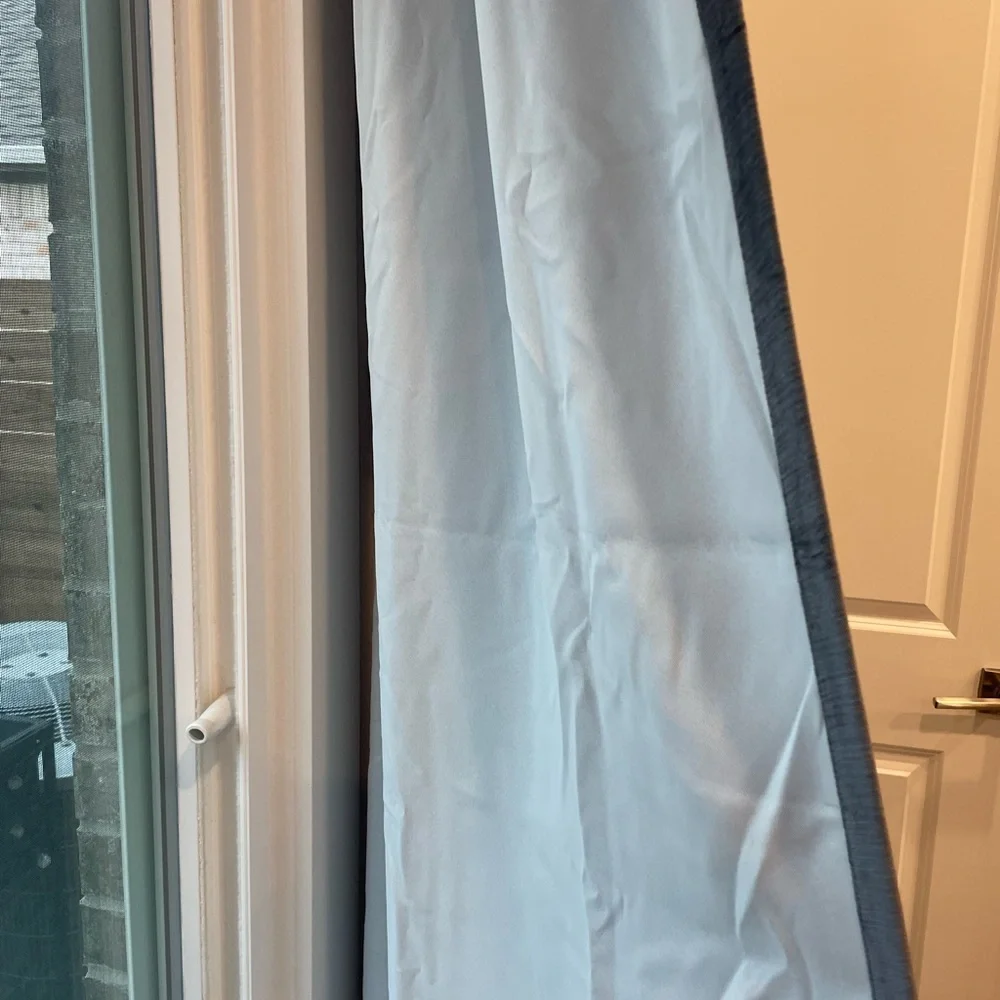 West Elm Luster Velvet, 48x108 Blockout drape, Pewter